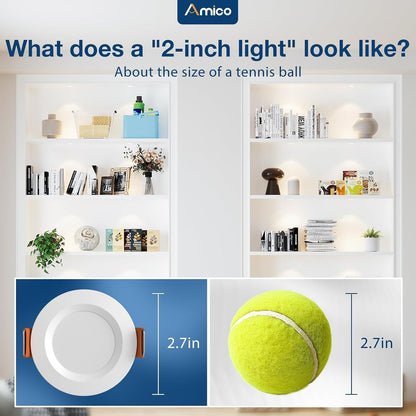 Luces Led Empotrable Amico 2'' 6W 5CCT Regulable 6 Piezas