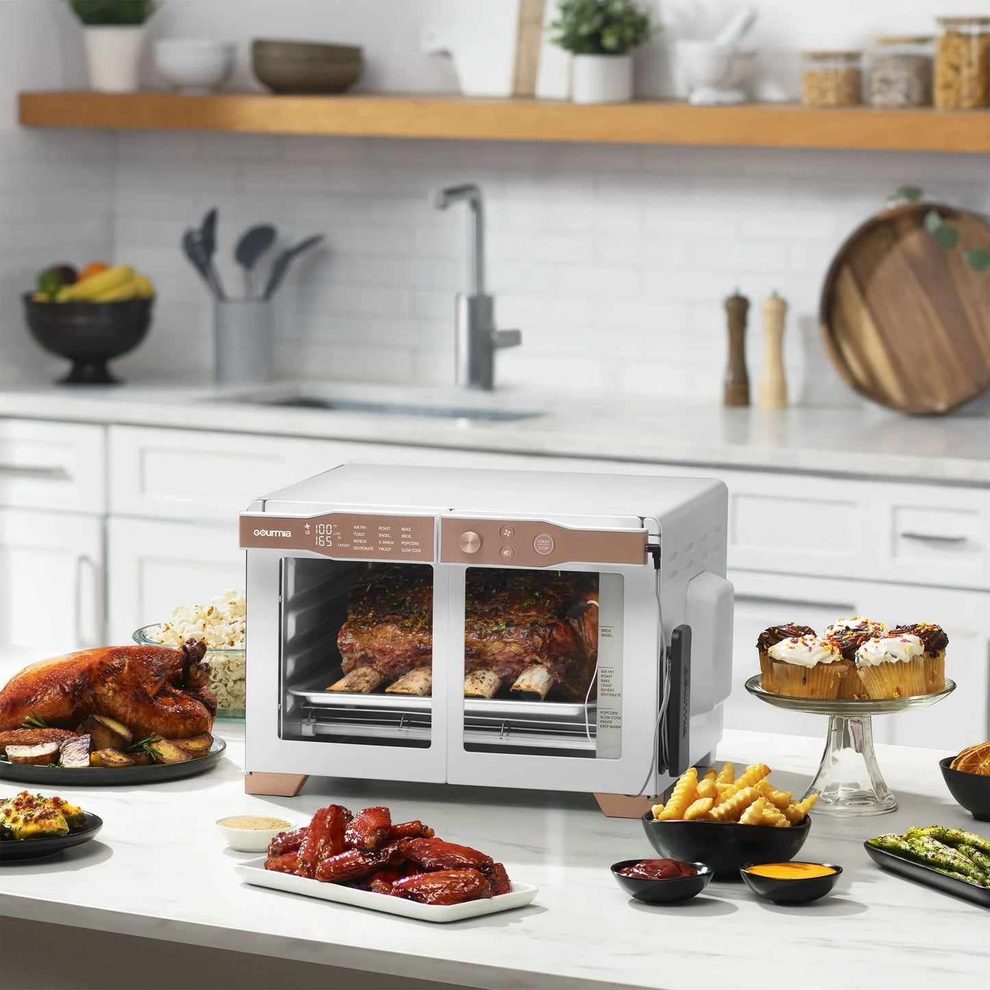 Gourmia Horno Tostador Freidora de Aire Digital de 6 Rebanadas.