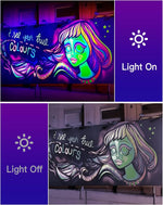 Barra de luz ultravioleta, negra Anpro, ajustable 360°.