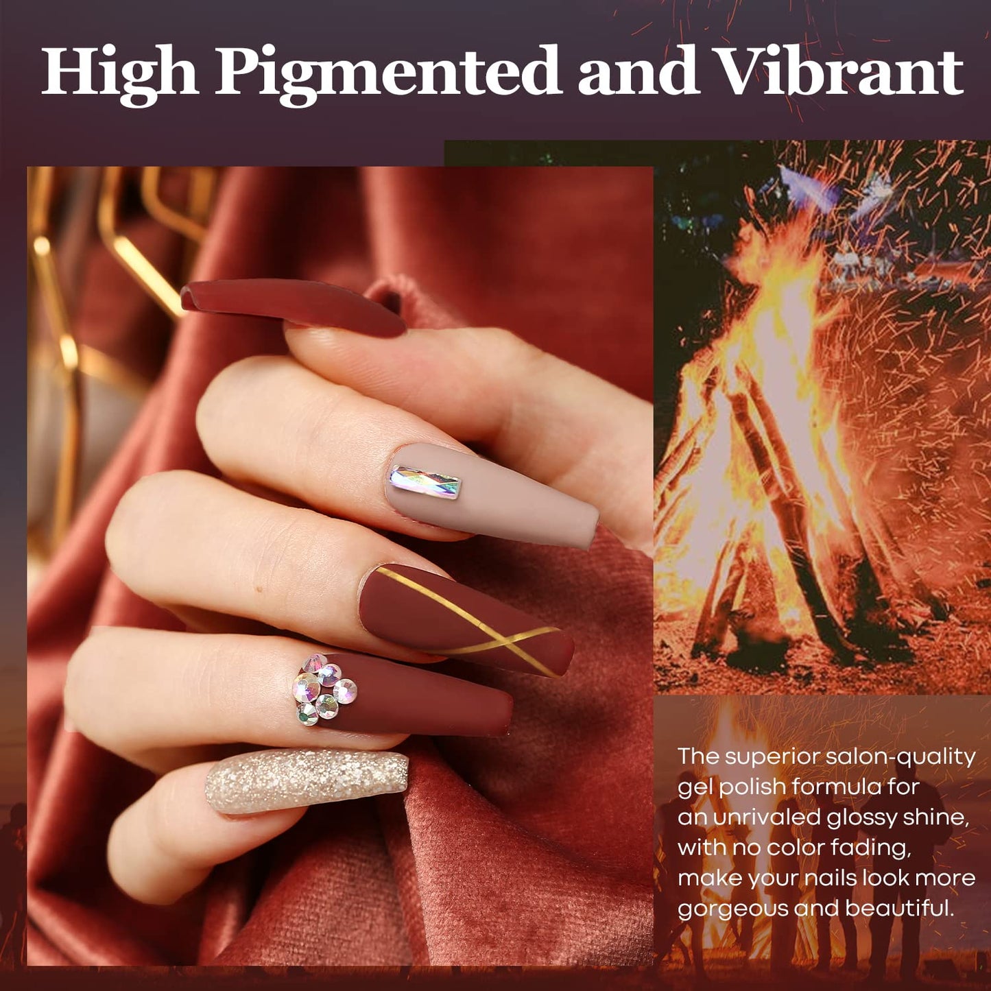 Modelones, Kit de 38 esmaltes de uñas en gel, Colores B-Glamorous.