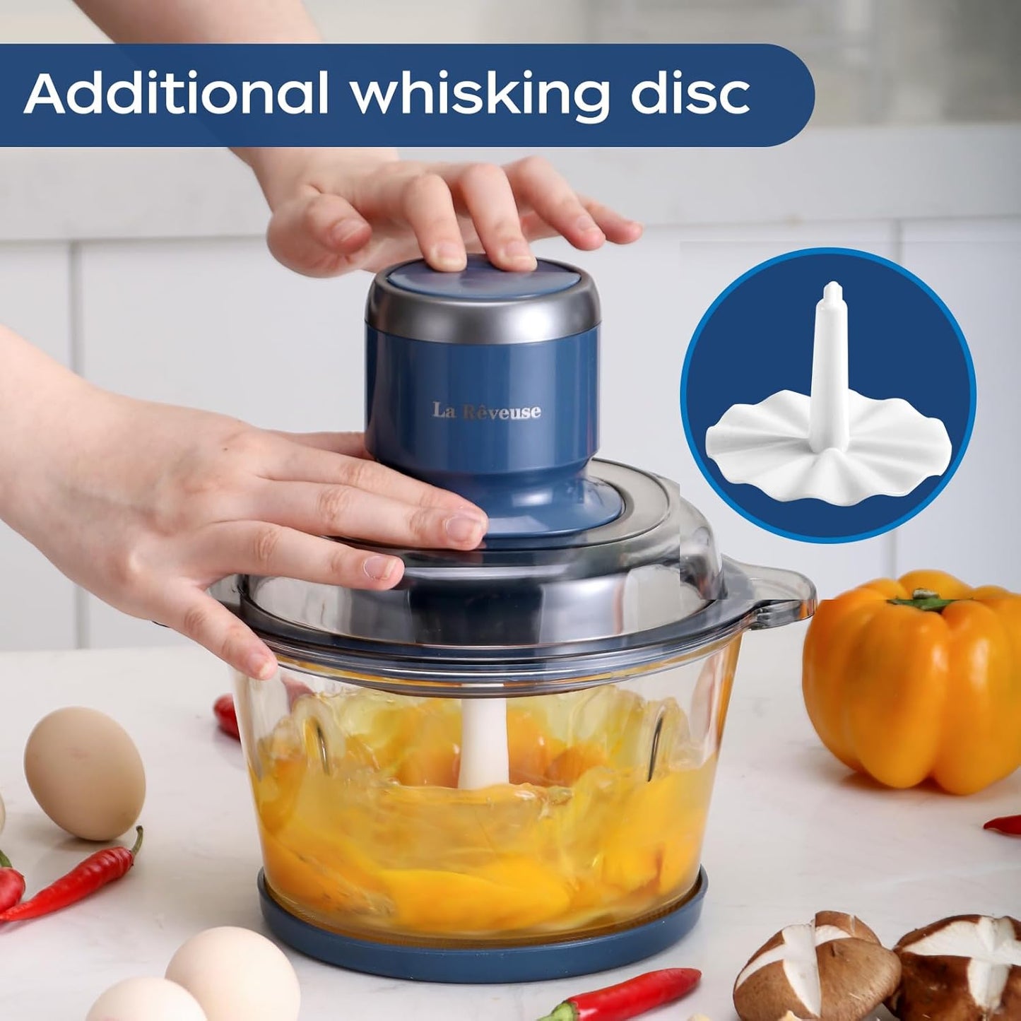 Procesador de alimentos, eléctrico, tazón de vidrio, 1.7lt, (USADO).