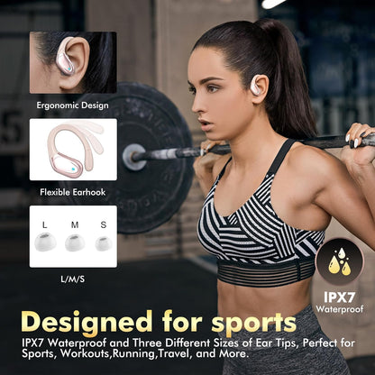 Auriculares inalámbricos Bcaikair BX17, Sports Bluetooth. (ROSA)