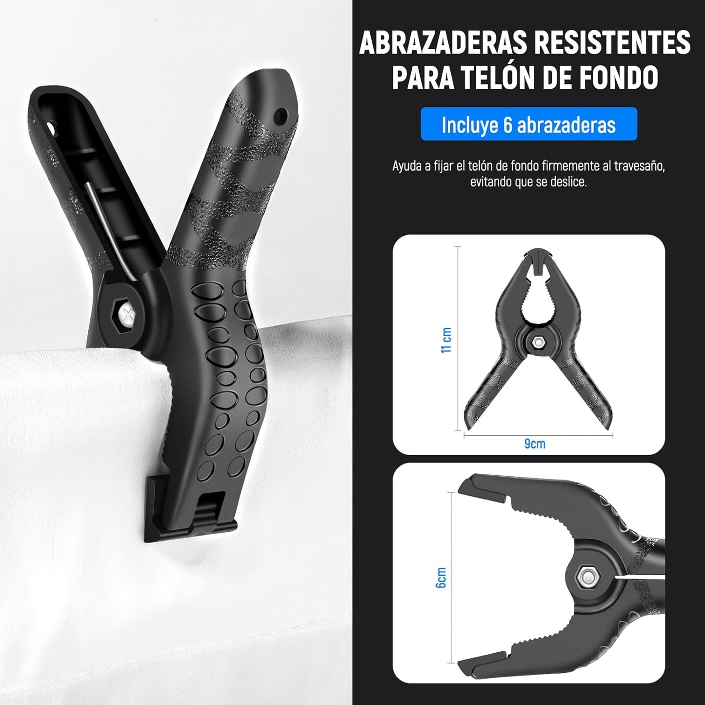 Luz Continua Fotografía Kit con Fondos, 8.5x10ft Soportes, 5700K 800W Equivalentes 24W