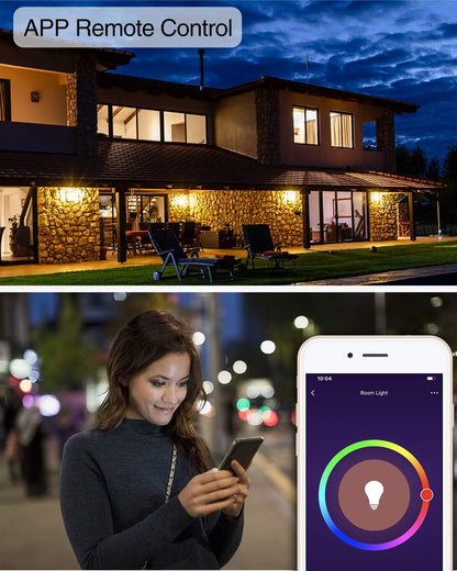 Bombillas inteligentes, AL Abovelights, compatible con Alexa,(9 W).