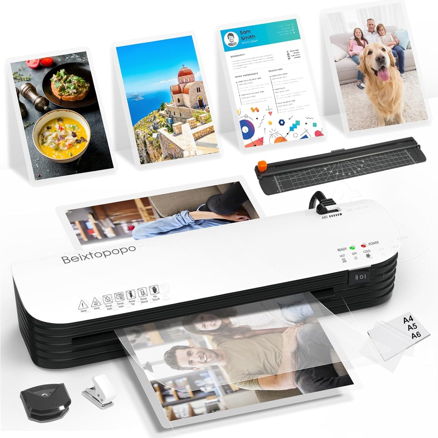 Máquina laminadora, laminadora térmica, Beixtopopo A4/A5/A6.