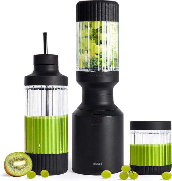 Licuadora Personal Beast 850+, Mezcla Hielo y Frutas Congeladas NEGRO
