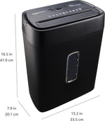 Amazon Basics Trituradora de corte transversal de 12 hojas para papel.(usada)