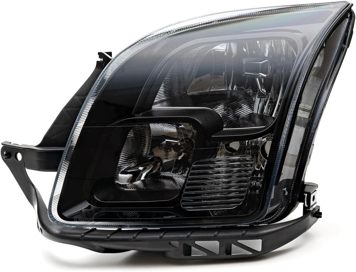 Faros delanteros para Ford Fusion 2006 2007 2008 2009, carcasa negra transparente