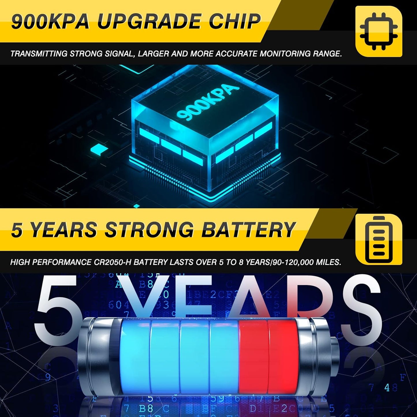 Sensor de presión de neumáticos TPMS, Aclong 4260730060.