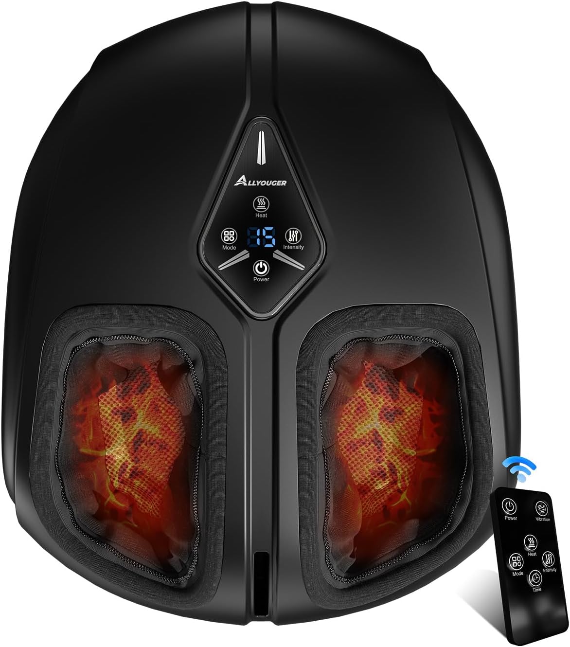 Masajeador de pies, calor, vibración, compresión y amasamiento.(USADO)