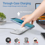 Cargador inalámbrico 2 en 1, de 15 W para iPhone y AirPods (USADO).