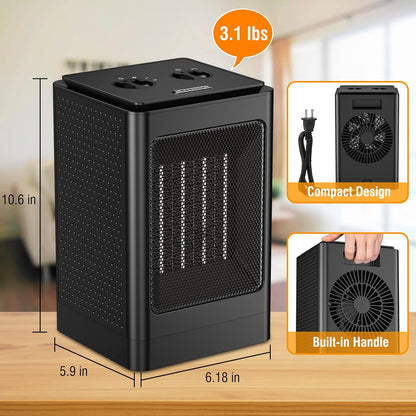 Calentador  eléctrico oscilante de 60 ° DAONEG 1500 W portátil