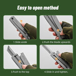 Navaja plegable con bloqueo Treszen Carrot Knife, (DETALLE).