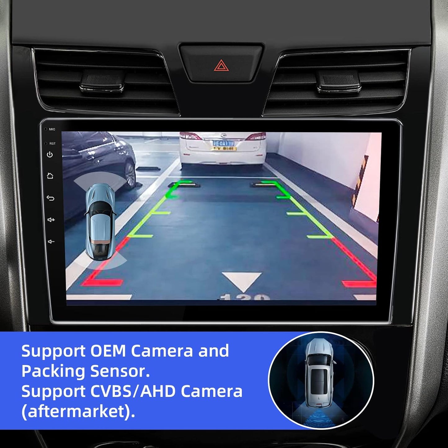 Estéreo para coche Nissan Altima 2013, Camara trasera, Carplay.