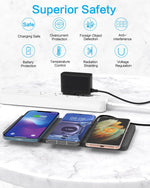 ZealSound Cargador inalámbrico Triple, Almohadilla de Carga inalámbrica con certificación.