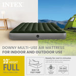 Colchón Intex Dura-Beam Standard 10" Alto, Matrimonial, Bomba de pie.