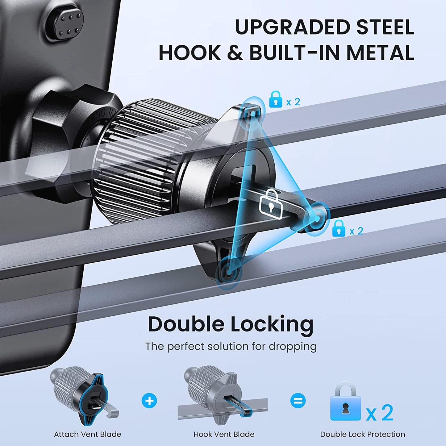 Soporte de teléfono para ventilación de automóvil