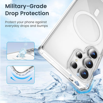 Funda magnetica para Samsung Galaxy S25 Ultra transparente