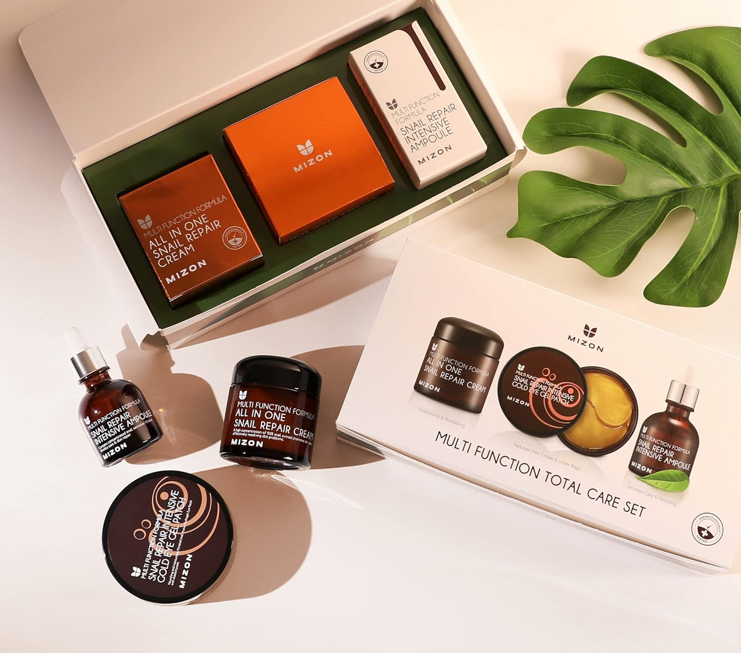 MIZON, Juego de cuidado total, rutina de skincare, baba de caracol.