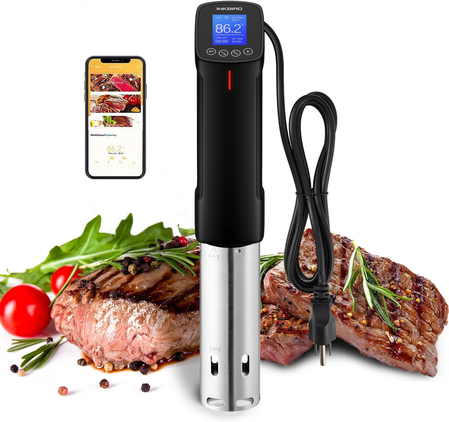 Sous Vide Cooker, 1000 Watts Máquinas para Cocinar al Vacío, INKBIRD.