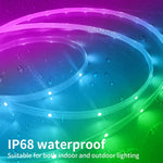 Tira de luces LED para exteriores de 100 ft, RGB-IP68 Control (DETALLE)