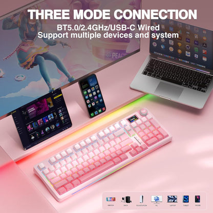 AULA S98 Pro Teclado Mecánico Inalámbrico Con Pantalla y Perilla