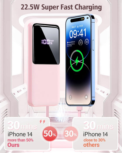 Batería portátil carga rápida cable IOS y C (USADO)