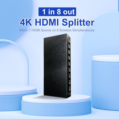 Divisor HDMI de 1 x 8 de Anlink-1 en 8 salidas, alta calidad Ultra HD 4K