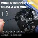 Pelacables Autoajustable 3 En 1 Corte Y Crimpado 10-24AWG