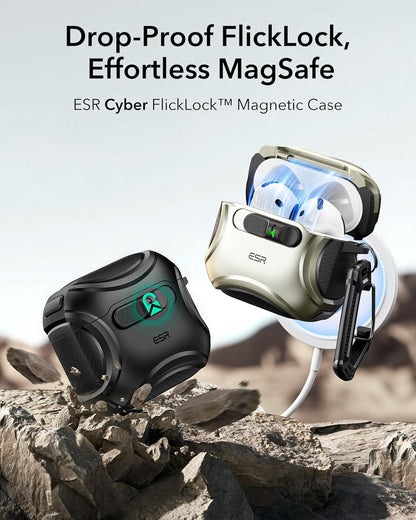 Funda para AirPods, ESR, HaloLock, MagSafe, a Prueba de caídas.