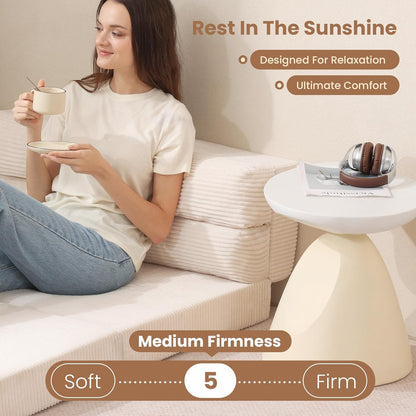 Sofá cama plegable, colchón cómodo y sofá de piso, Juikury.
