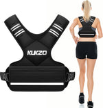 Chaleco Con Peso Ajustable KUKZO 6-12libras Para Entrenamiento Color Negro