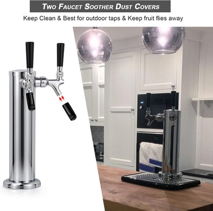 Torre Kegerator de acero inoxidable, Ferroday 3", Grifo doble