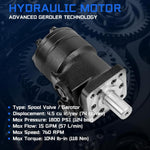 Motor Hidráulico compatible con Eaton Char-Lynn, Montaje de 4 Pernos.