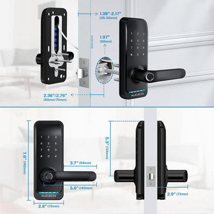 Cerradura Inteligente Kucacci Z2 Huella Digital y Teclado (CON DETALLE)