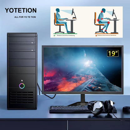 Monitor Yoyetion de 19" HD (1440 x 900), 75HZ HDMI-VGA, LED.
