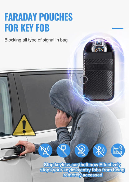 2 Bolsas Faraday para llaves de coche 3.15x4.5 "