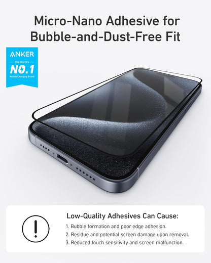 Protectores Pantalla Anker iPhone 15 Plus Antirayaduras