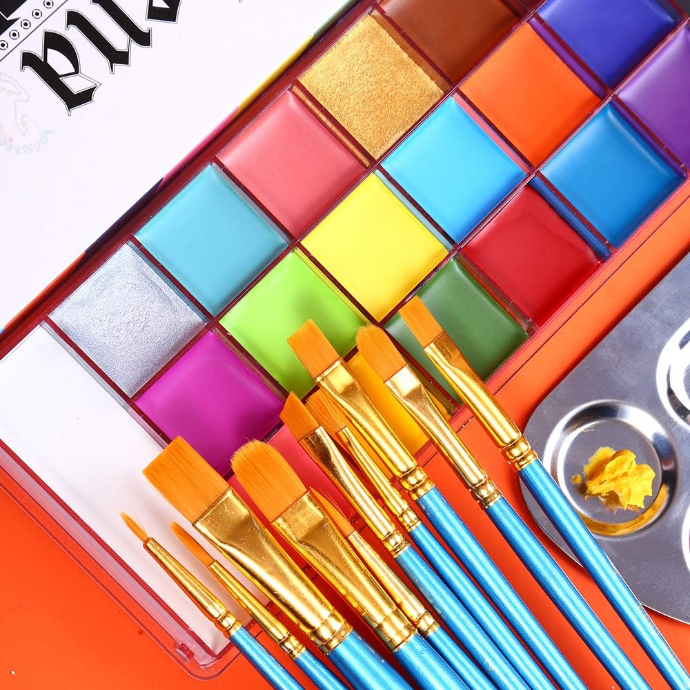 Paleta de pintura Athena,  pintura facial y corporal, para niños y adultos.