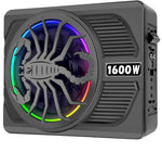 Subwoofer y amplificador para automóvil de 1600 W, luz RGB (USADO)