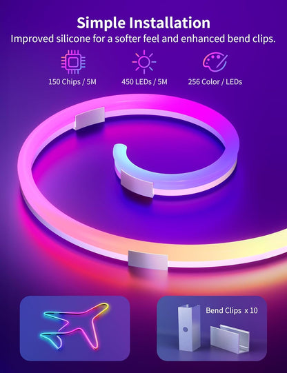 Cuerda de luces LED, Bluetooth, ISyncPlug AI Smart RGB.
