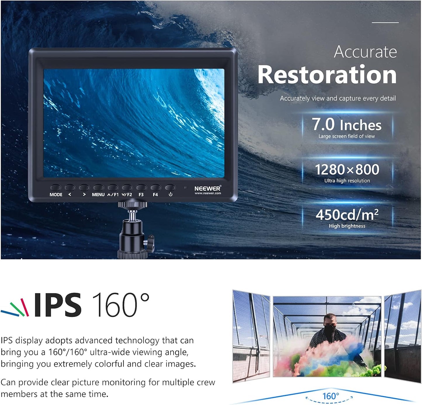 NEEWER F100 Cámara de 7 Pulgadas Monitor (USADO)