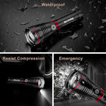 Linterna recargable Skyfire, alta luminosidad, 40000 mAh, Correa y Lente.