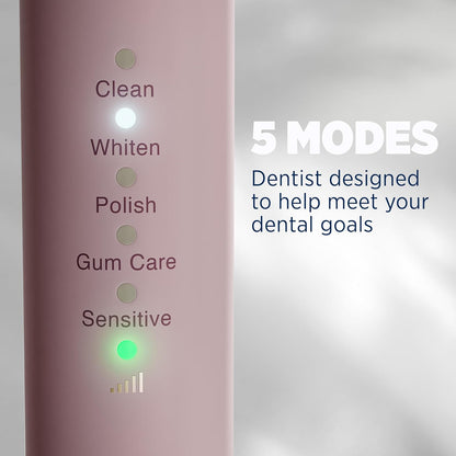 Lumineux Cepillo de dientes eléctrico de bambú sónico para adultos.
