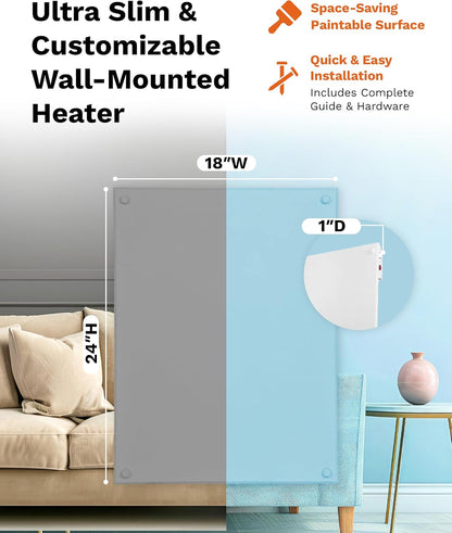 Mini Calentador De Pared Eléctrico De 250 W, 60x47cm, Amaze