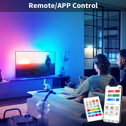 Retroiluminación LED para TV,  de 60 a 70", RGB, Bason, control remoto.