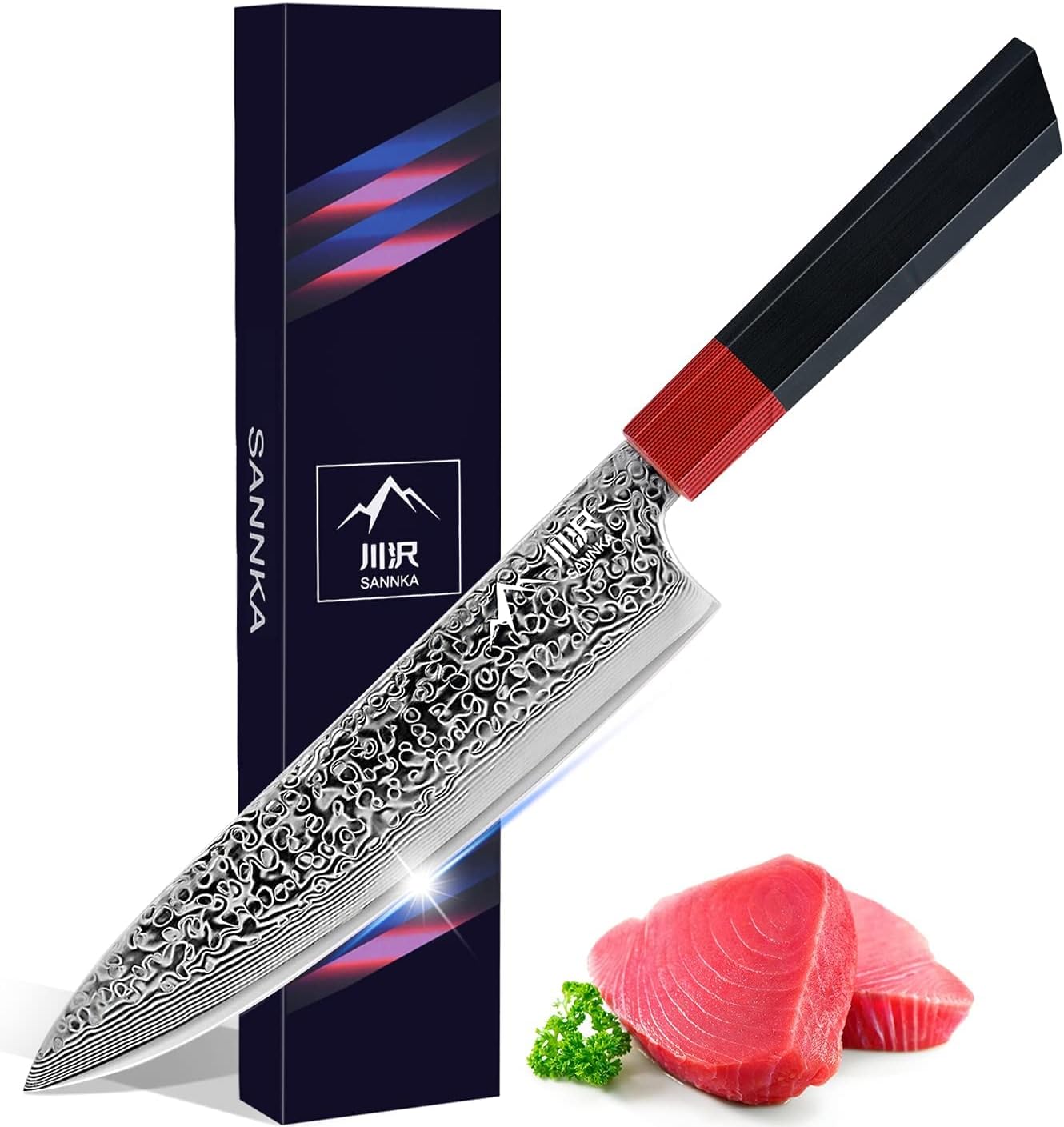 SANNKA Cuchillo japonés de chef 67 capas