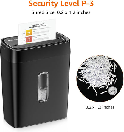 Amazon Basics Trituradora de corte transversal de 12 hojas para papel.(usada)
