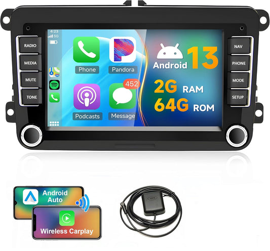 Radio estéreo de coche Android 13 2G+64G 7" (USADO)