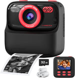 Cámara de fotos instantánea para niños color negro
